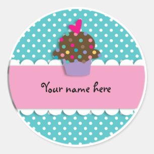 Sticker/perskoeken en Stippen Ronde Sticker