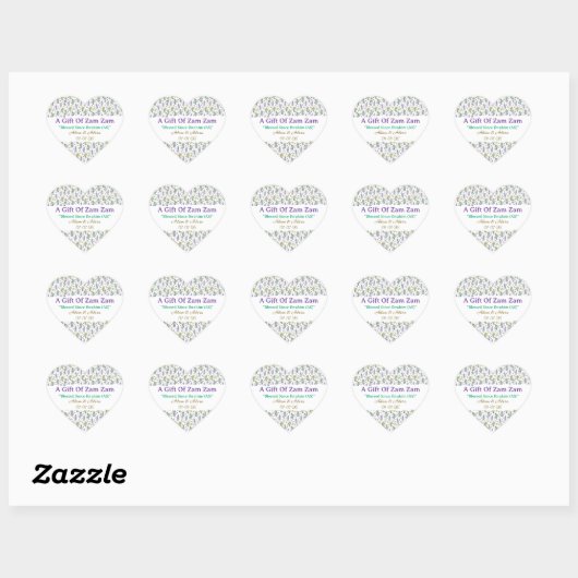 Sticker-Personalized Nikkah Zam Zam Water Stickers (Vel)