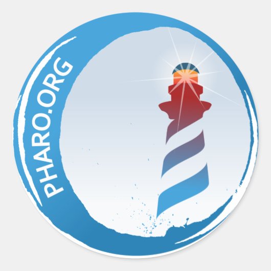 Sticker Pharo klein rond (Voorkant)