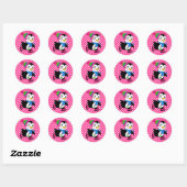 Sticker-/pinguïn- en pooldots ronde sticker (Vel)