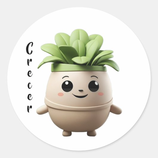 Sticker Pipo Crecer – Diseño Inspirador (Voorkant)