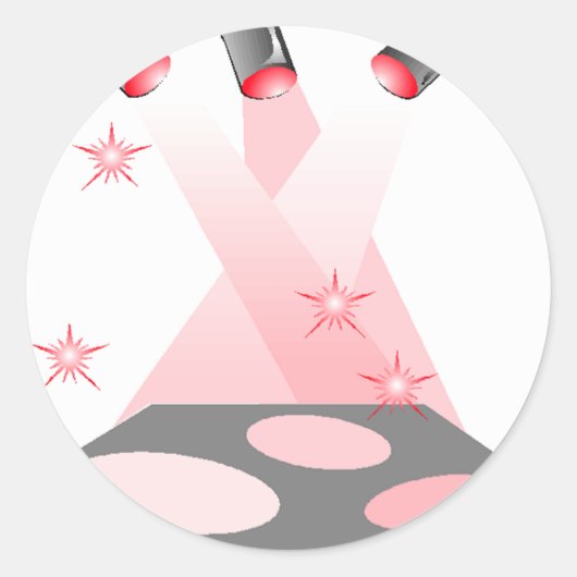 Sticker podium licht Talent Drama Zingen Karaoke
 (Voorkant)