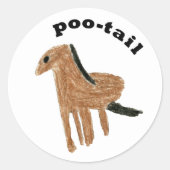 sticker poepstaartvis (Voorkant)
