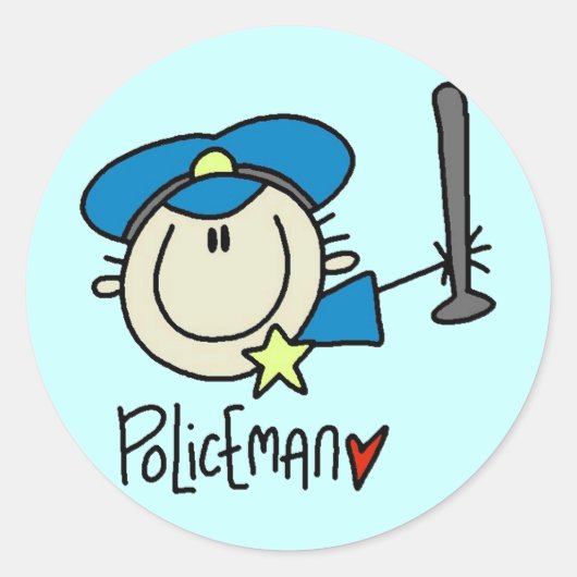 Sticker Politieagent (Voorkant)