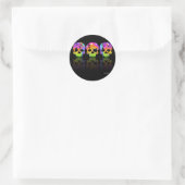 STICKER - POP ART SKULLS (Tas)