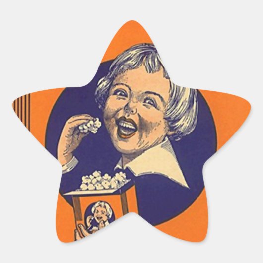 Sticker  Popcorn Adverteren filmsterren (Voorkant)