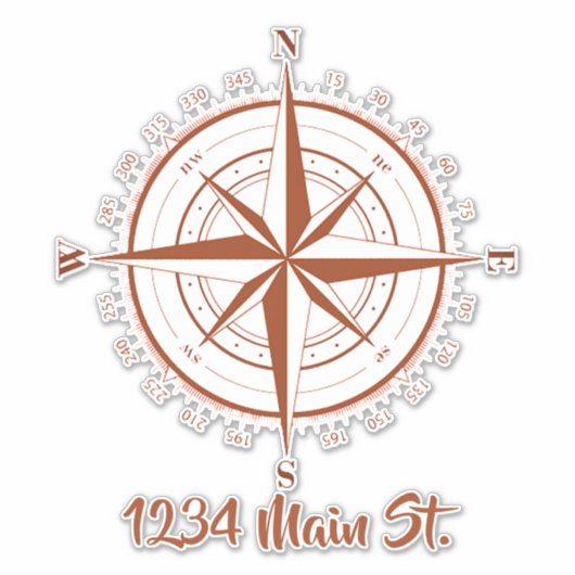 Sticker postvak compass (Voorkant)