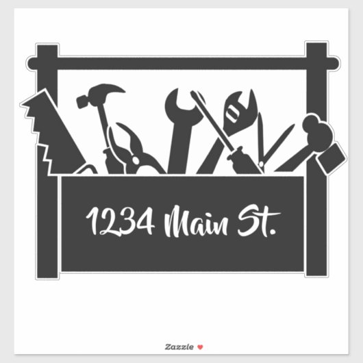 Sticker postvakadres werkshop (Vel)