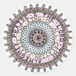 Sticker prijst het Medaillon des Heren