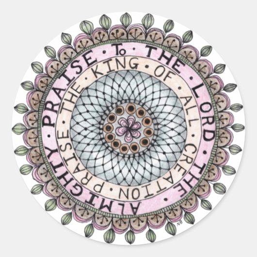 Sticker prijst het Medaillon des Heren (Voorkant)