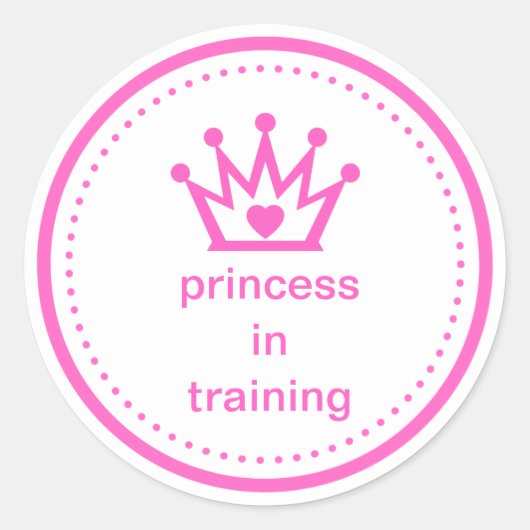 STICKER Prinses in opleiding (Voorkant)