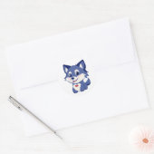 sticker, puppy ronde sticker (Envelop)