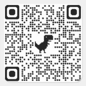 Sticker QR CODE naar Rickroll (Voorkant)