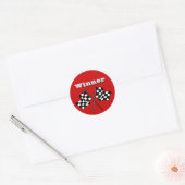Sticker Race Fans Winnaar Geruite Vlaggen auto's (Envelop)