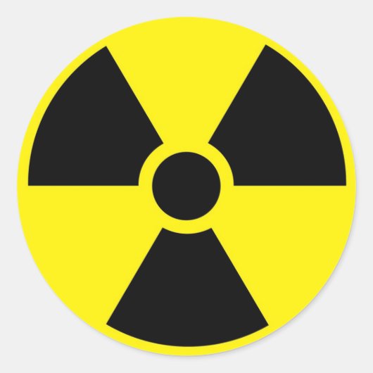 Sticker radioactief symbool (Voorkant)