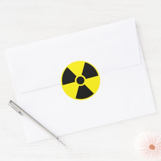 Sticker radioactief symbool (Envelop)
