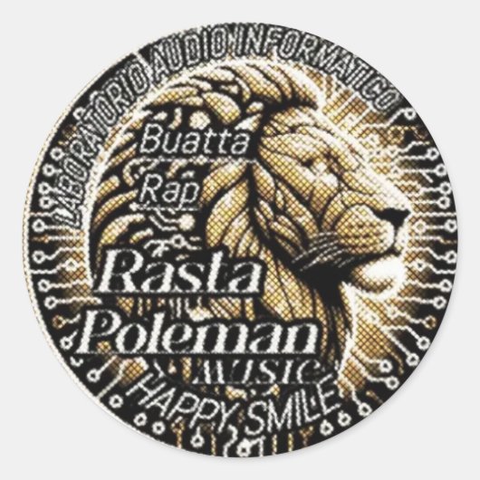 Sticker Rasta Poleman (Voorkant)