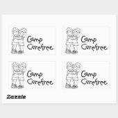 Sticker (rechthoek) | Onbezorgd kamperen (Vel)