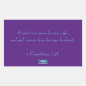 Sticker Rect. (Paarse driehoeken) RFPMDesigns©️202 (Voorkant)