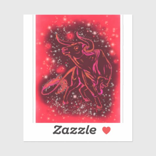 Sticker Red Bull aan de Sterrennacht (Vel)