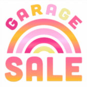 Sticker Regenboog Garage Sale (Voorkant)
