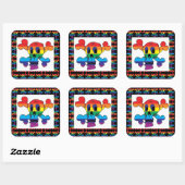 STICKER REGENBOOG SCHEDEL. (Vel)