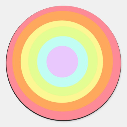 Sticker regenboogcirkels (Voorkant)
