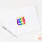 Sticker regenboogkat (Envelop)