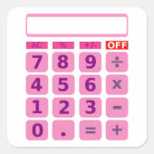 Sticker rekenmachine (Voorkant)