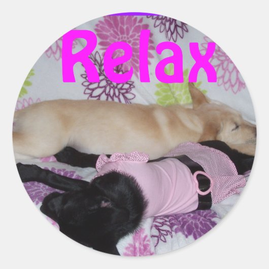 sticker, relax ronde sticker (Voorkant)