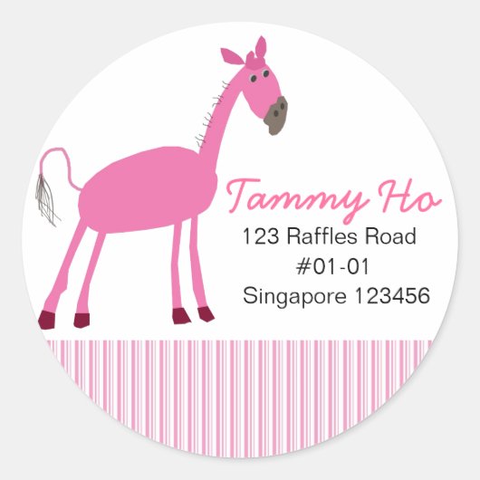 Sticker retouradres paard (Voorkant)