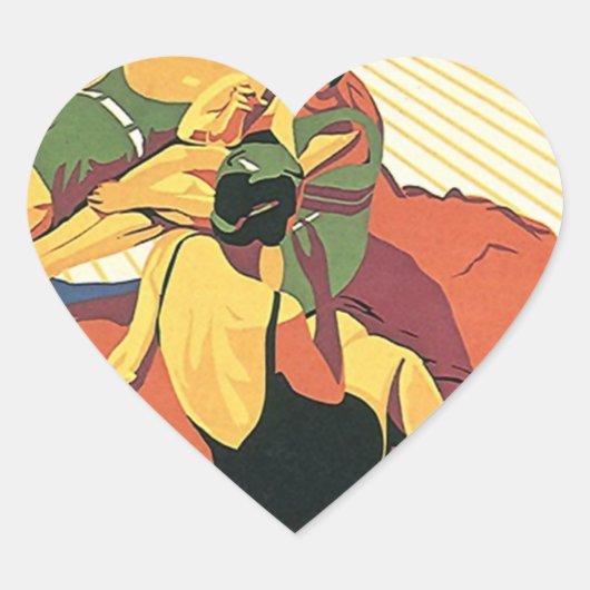 Sticker Retro Beach Vakanties op de Boardwalk (Voorkant)