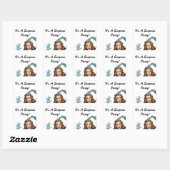 Sticker Retro Lady Surprise Party Envelope zegels (Vel)