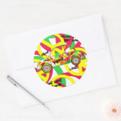 Sticker Retro Liefde Vrede Retro 60's 70's Auto (Envelop)