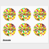 Sticker Retro Liefde Vrede Retro 60's 70's Auto (Vel)