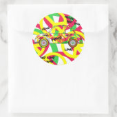 Sticker Retro Liefde Vrede Retro 60's 70's Auto (Tas)