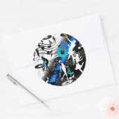Sticker Retro Rock 'N' Roll Muziek Doet Me Wankele (Envelop)