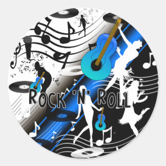 Sticker Retro Rock 'N' Roll Muziek Doet Me Wankele