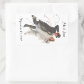 Sticker Retro Weddenschap Groom Happy Couple (Tas)