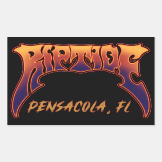 Sticker RIPTIDE Pensacola, FL Logo (Voorkant)