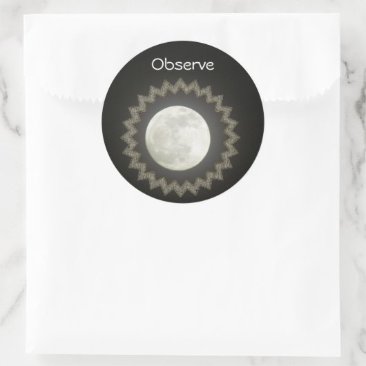 Sticker (rnd) - Moon/Observe (Tas)