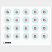 Sticker Rode Draak in Comicstijl (Vel)