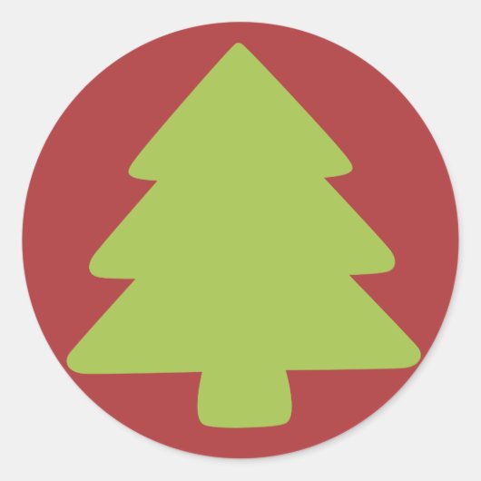 Sticker rode en groene vakantieboom (Voorkant)