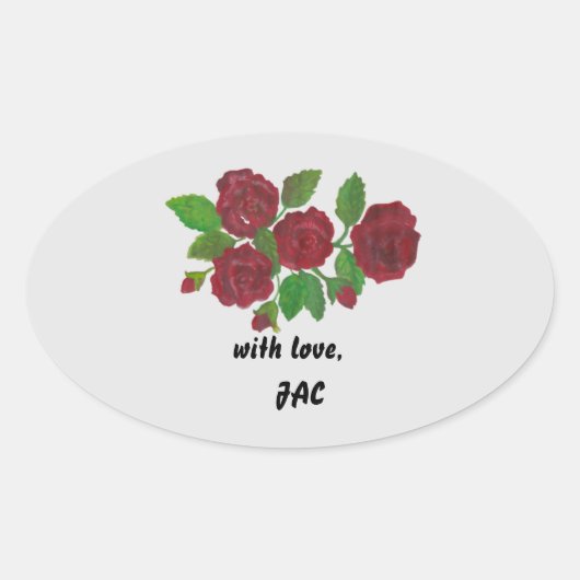 sticker rode rozen (Voorkant)