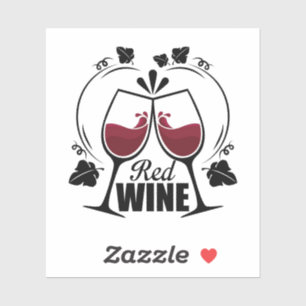 Sticker rode wijn