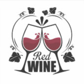 Sticker rode wijn (Voorkant)