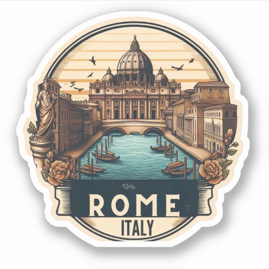  sticker Rome Italië (Voorkant)