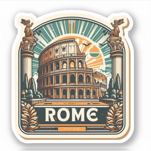  sticker Rome Italië (Voorkant)