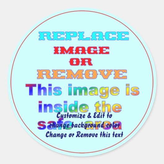 Sticker Rond Alle maten (Voorkant)
