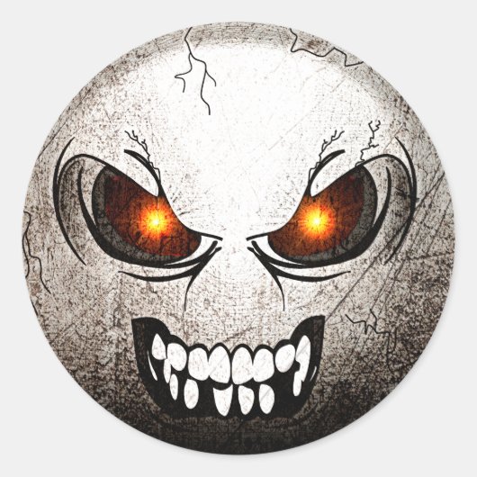 Sticker Rond Angermoji Vintage (Voorkant)